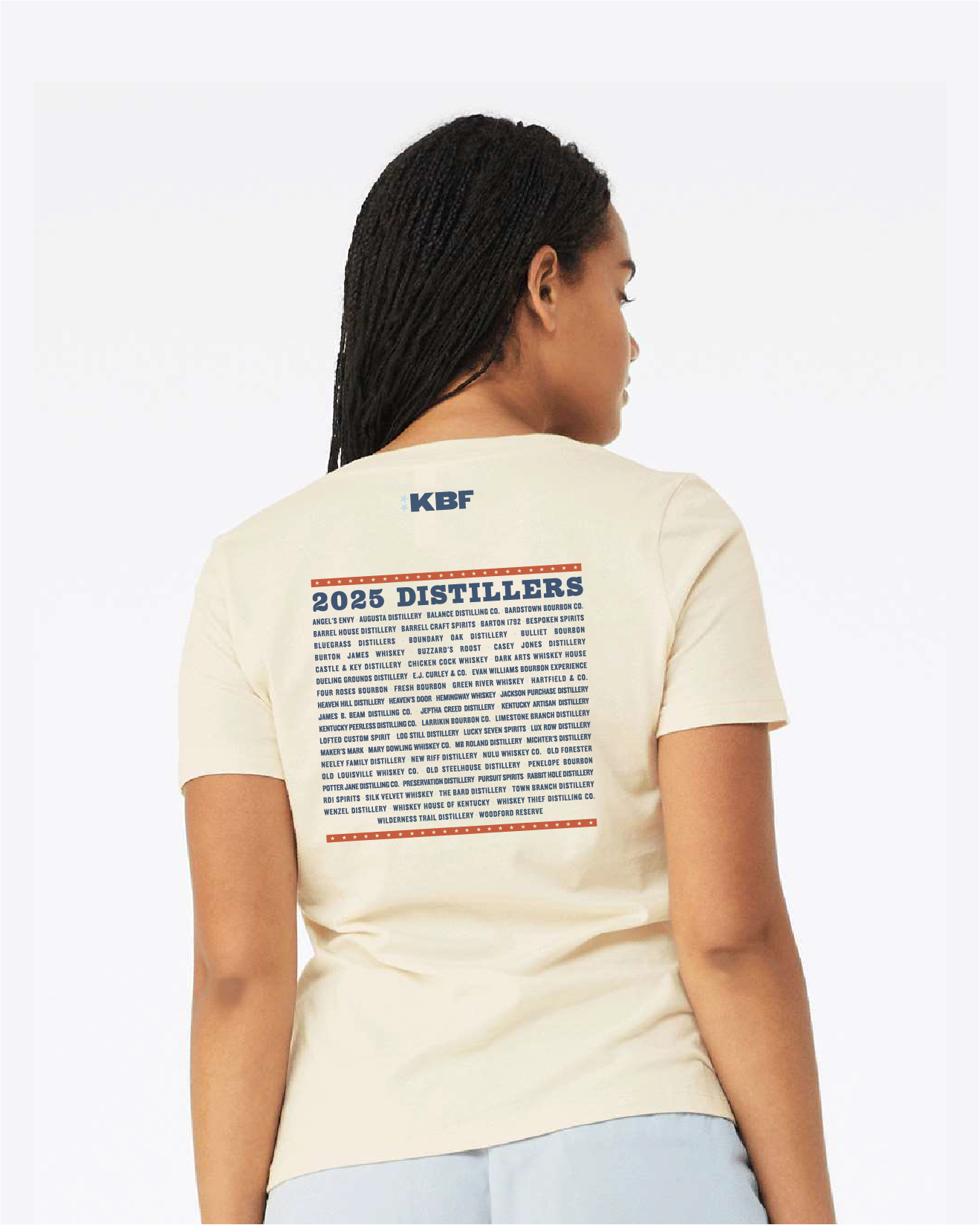 Women's 2025 Kentucky Bourbon Festival V-Neck Concert Tee – Natural