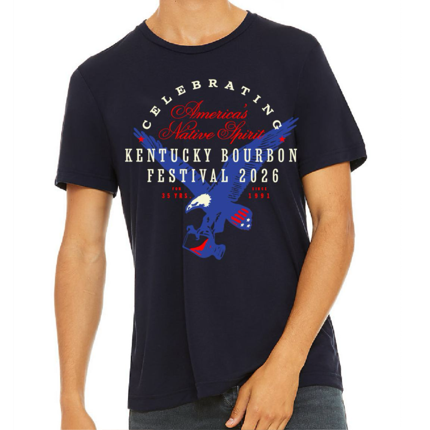 2026 Kentucky Bourbon Festival Short Sleeve T-Shirt - Navy - Pre-Order