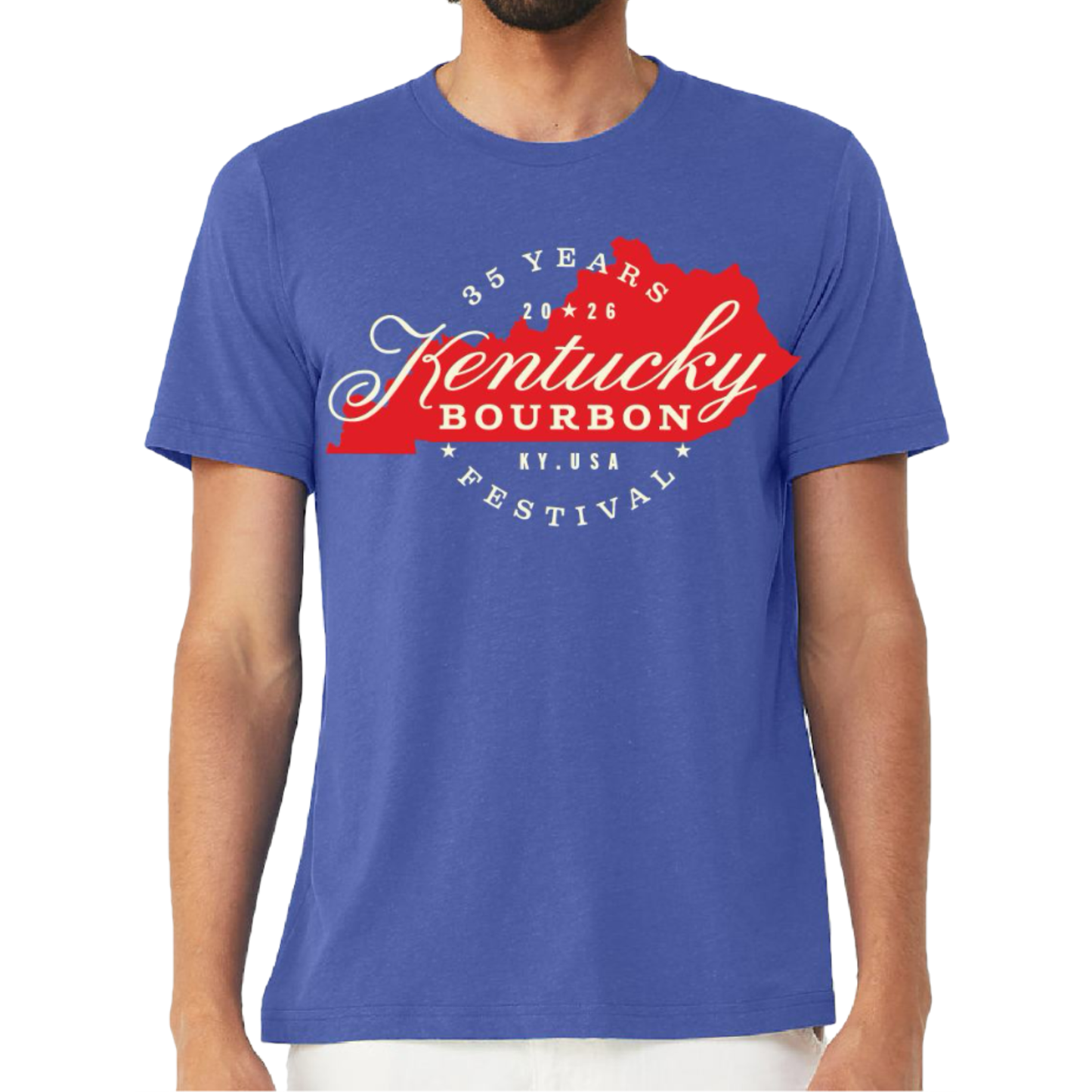 2026 Kentucky Bourbon Festival Short Sleeve T-Shirt - Florida Blue