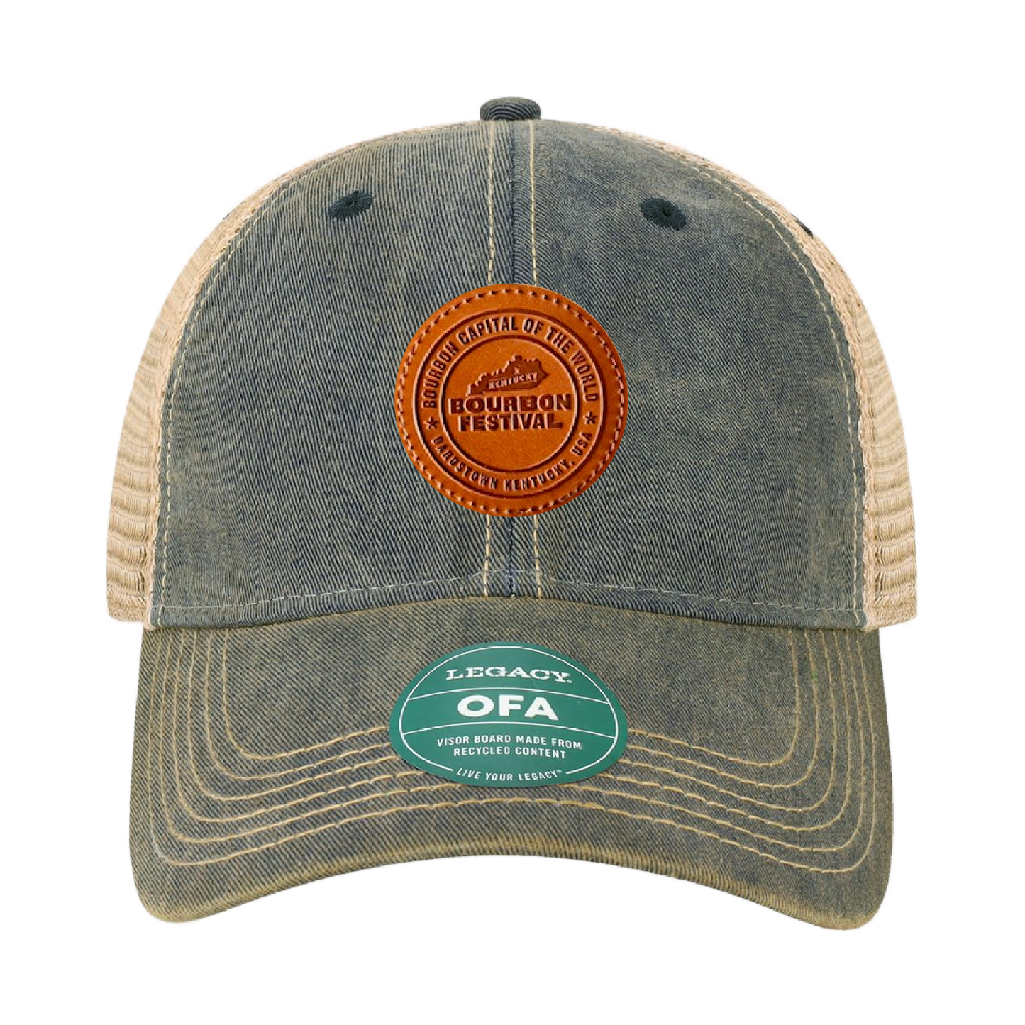 2025 Kentucky Bourbon Festival Old Faithful Trucker Hat in Royal & Khaki