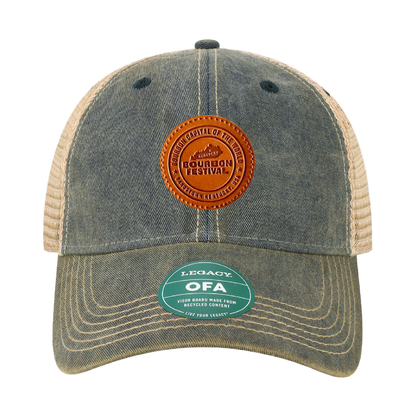 2025 Kentucky Bourbon Festival Old Faithful Trucker Hat in Royal & Khaki