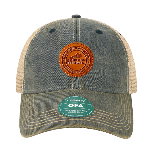 2025 Kentucky Bourbon Festival Old Faithful Trucker Hat in Royal & Khaki