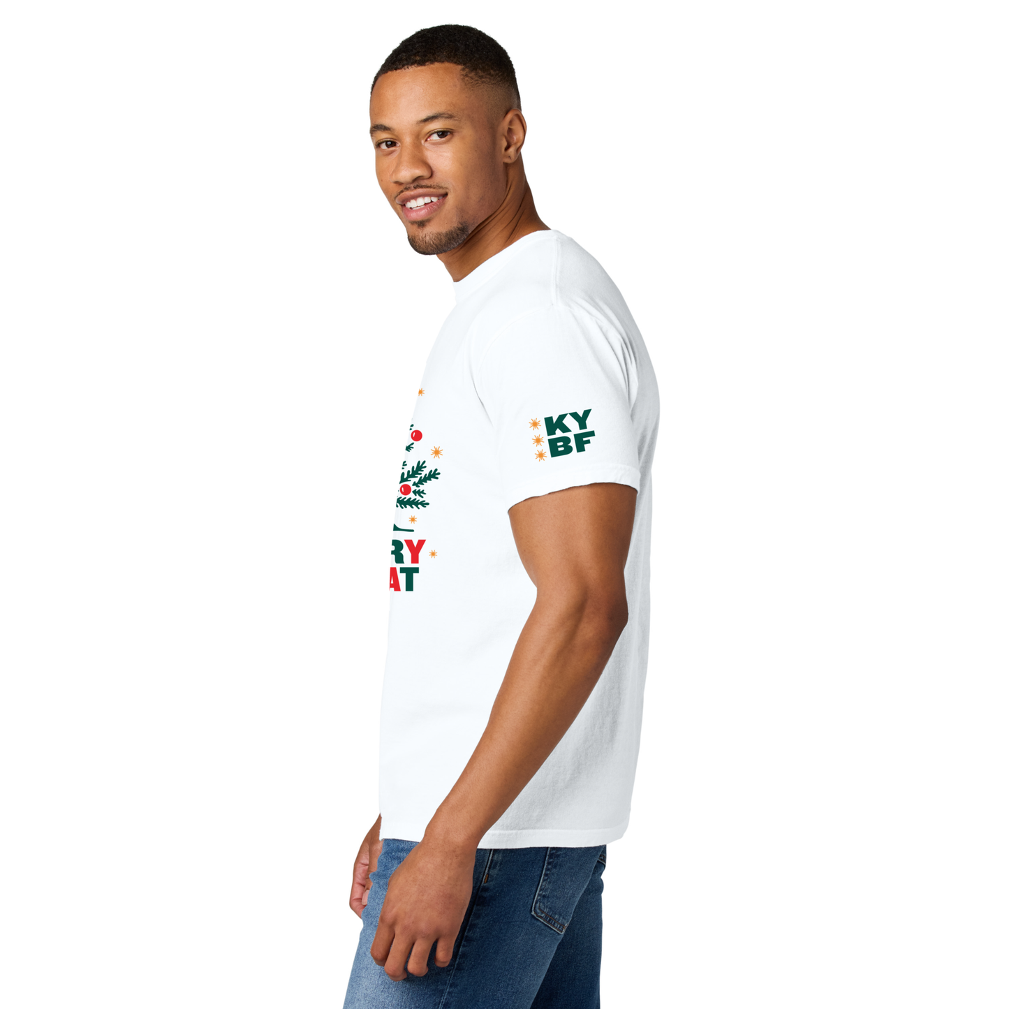Kentucky Bourbon Festival “Merry & Neat” Holiday T-Shirt – White